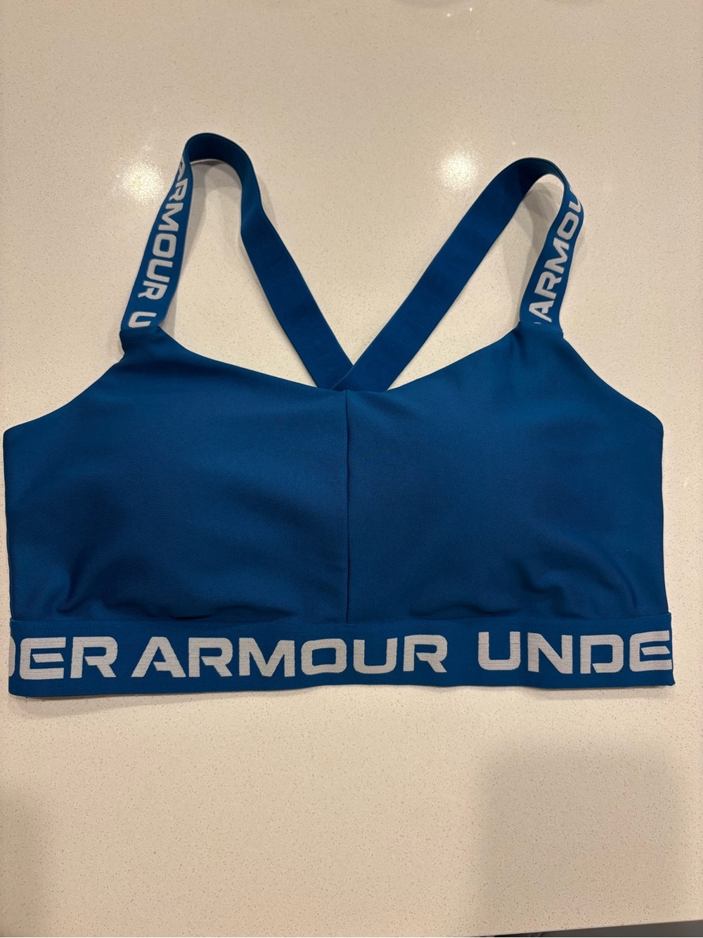Under Armour Royal Blue Branded Strap Crossback Sports Bra